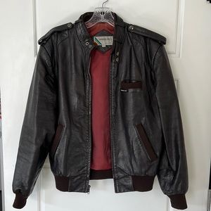 Brown Vintage Leather Members Only Jacket by Europe Craft